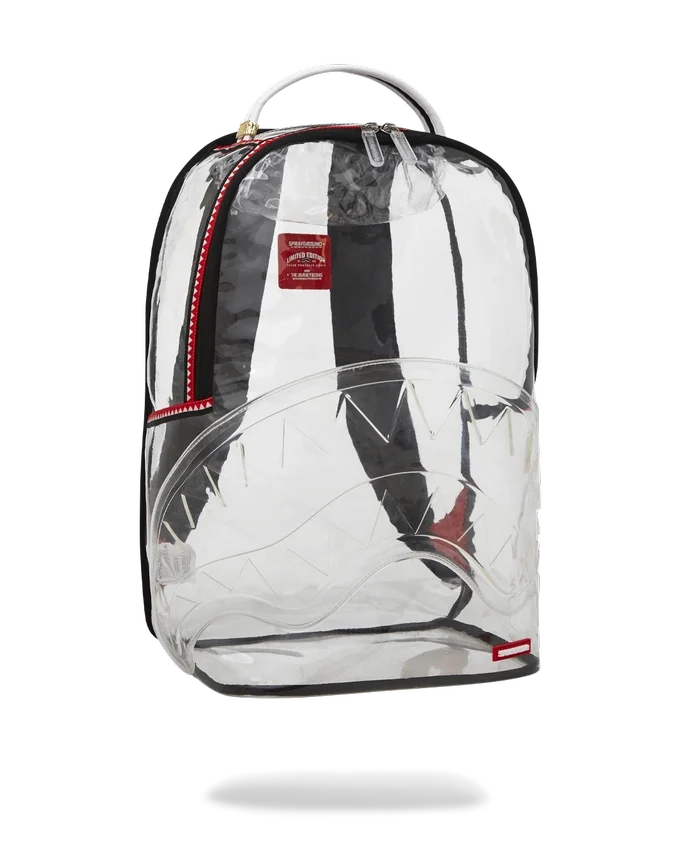 100% CLEAR BACKPACK SHARK