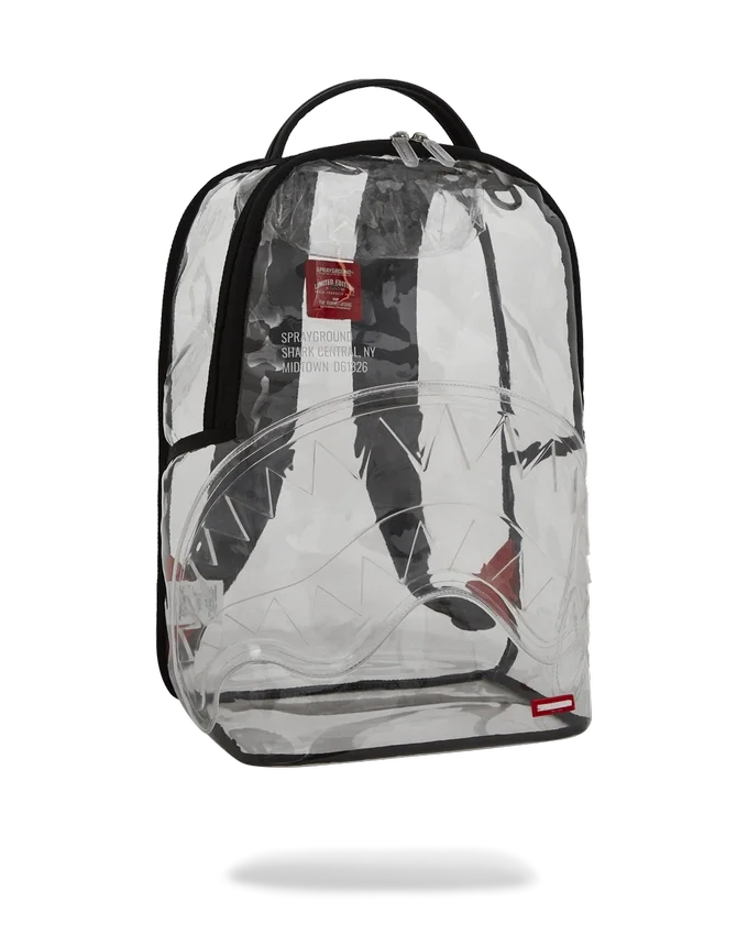 100% CLEAR BACKPACK - SHARK CENTRAL