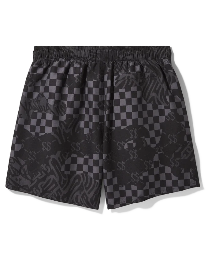 3AM CHECK SWIM SHORTS