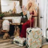 A.I. AFRICAN INTELLIGENCE ELEGANT ENERGY SHARKITECTURE FULL SIZE LUGGAGE - SANDFLOWER COLLAB