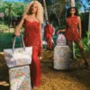 A.I. AFRICAN INTELLIGENCE ELEGANT ENERGY SHARKITECTURE FULL SIZE LUGGAGE - SANDFLOWER COLLAB