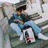 BAG ON BAG OPTICAL ILLUSION SHARKS IN PARIS BACKPACK