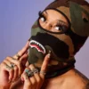 CAMO SHARK SKI MASK
