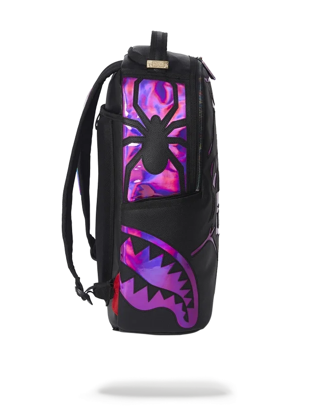 CAZZU IRIDESCENT CUT & SEW SPIDER SKULL SHARK BACKPACK (DLXV)