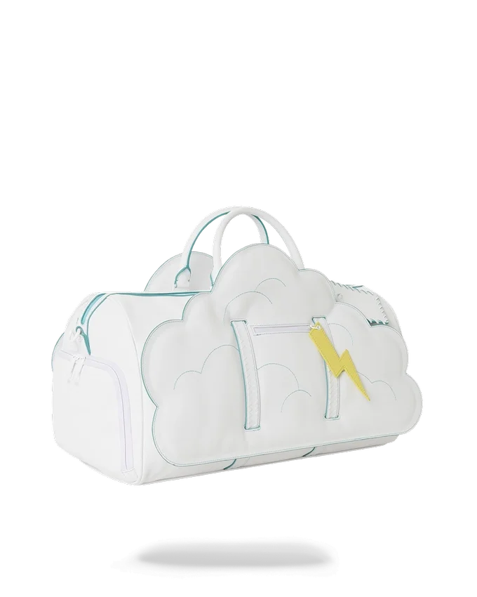 CLOUDY WITH A CHANCE OF SHARK DUFFLE