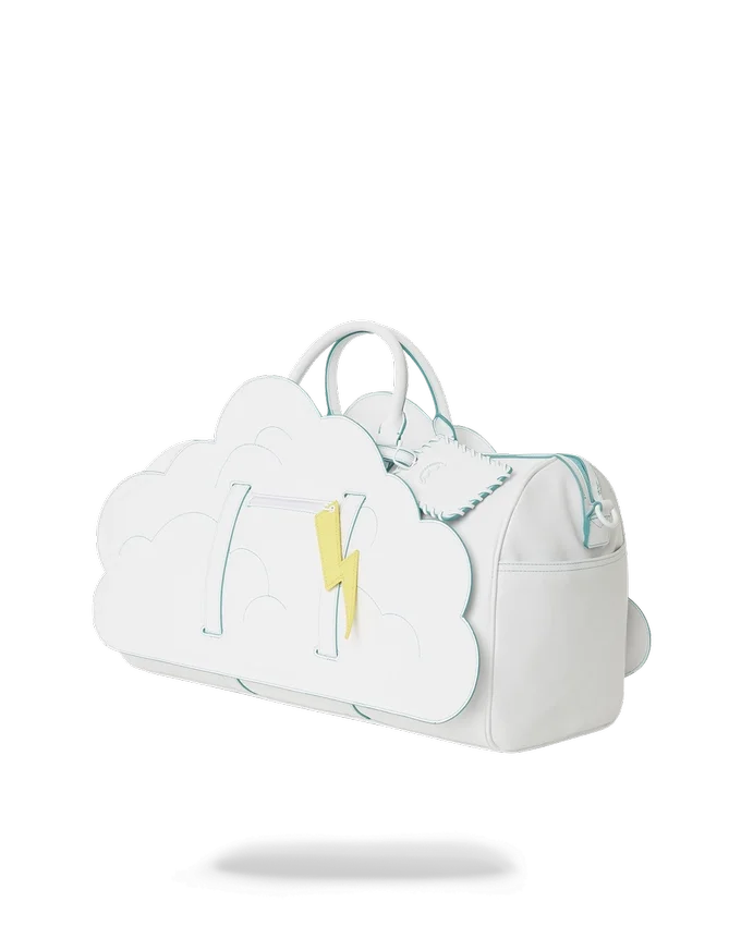 CLOUDY WITH A CHANCE OF SHARK DUFFLE