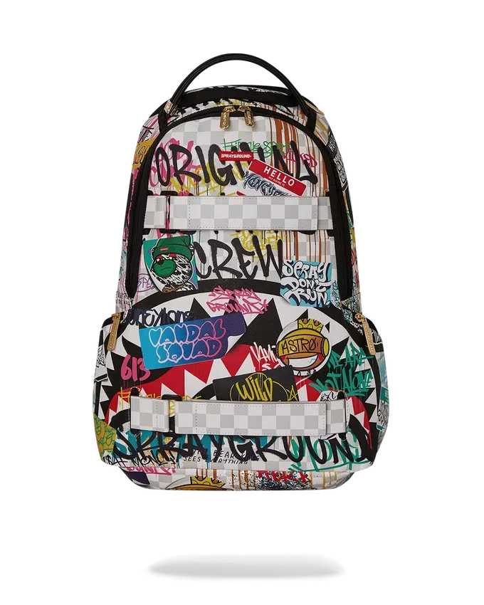CREATE ANOTHER DAY SKATEBOARD-STRAP BACKPACK