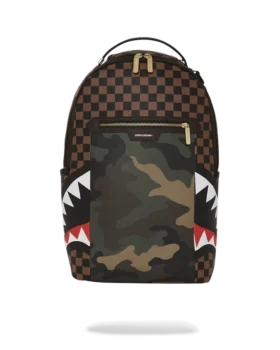 EXTERIOR GOLD ZIP POCKET SHARKS IN PARIS BACKPACK (DLXV)
