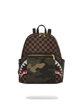 EXTERIOR GOLD ZIP POCKET SHARKS IN PARIS SAVAGE BACKPACK
