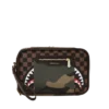 EXTERIOR GOLD ZIP POCKET SHARKS IN PARIS TOILETRY BRICKSIDE BAG