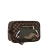 EXTERIOR GOLD ZIP POCKET SHARKS IN PARIS TOILETRY BRICKSIDE BAG