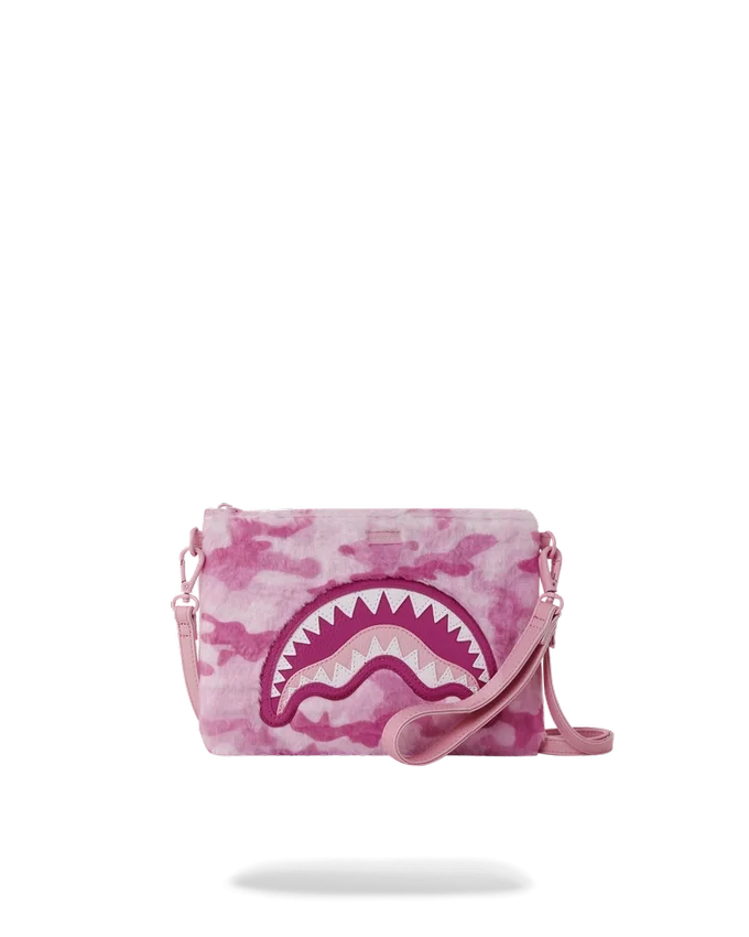FURRROCIOUS IN PINK CROSSOVER CLUTCH
