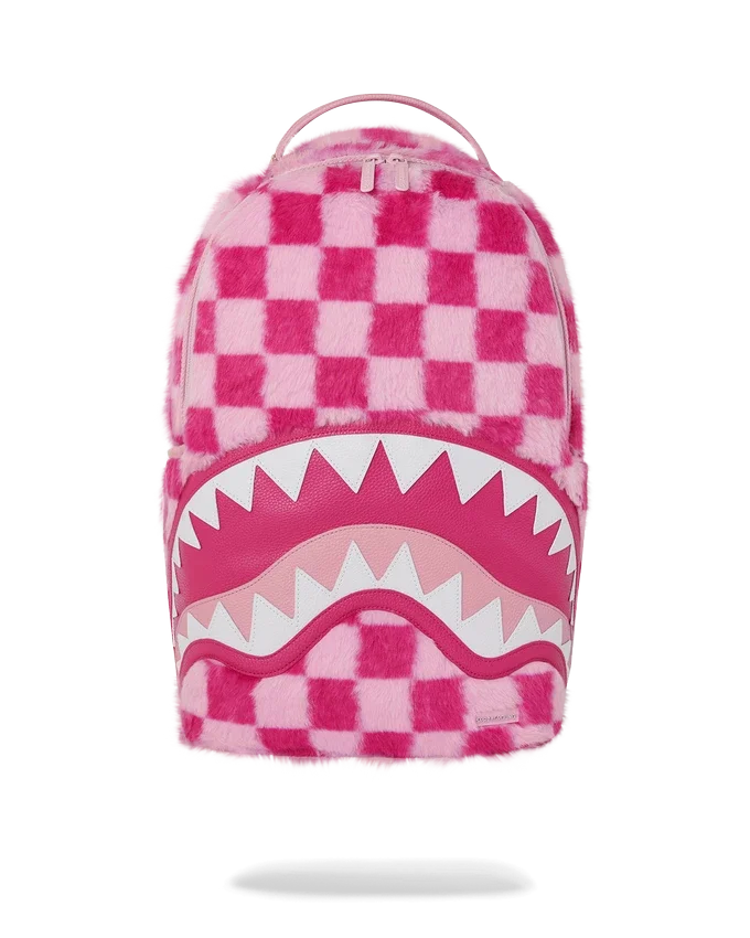 FURZILLA SHARK (PINK CHECK) BACKPACK