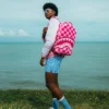 FURZILLA SHARK (PINK CHECK) BACKPACK