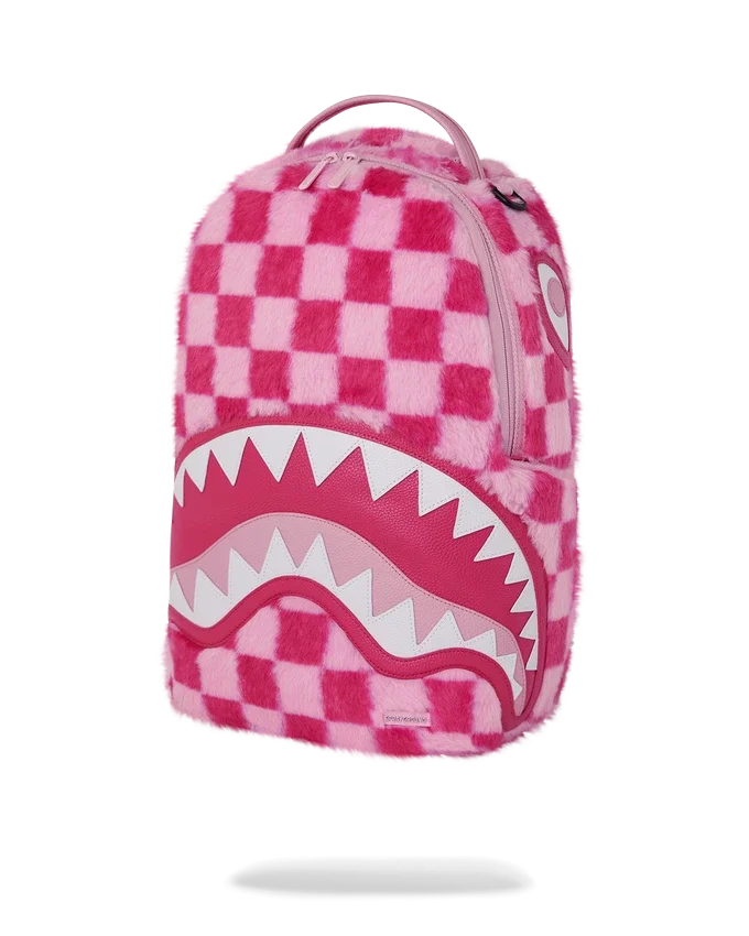 FURZILLA SHARK (PINK CHECK) BACKPACK