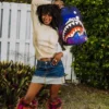 FUTURAMA NIBBLER EAT SHARK DLXR BACKPACK