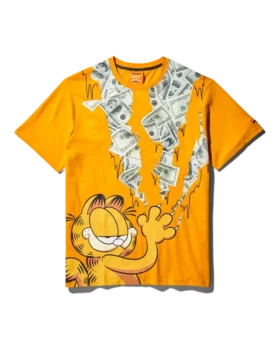 GARFIELD CAT STRATCH GRAPHIC T-SHIRT (ORANGE)