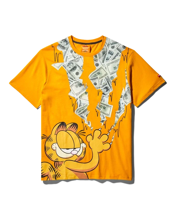 GARFIELD CAT STRATCH GRAPHIC T-SHIRT (ORANGE)