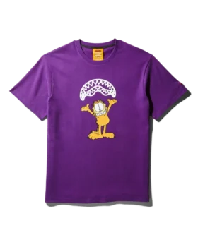 GARFIELD SHARKMOUTH GRAPHIC T-SHIRT (PURPLE)