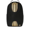 GOLD AND BLACK RACING STRIPES BACKPACK