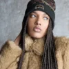 GOLD CHAIN CHECK BEANIE