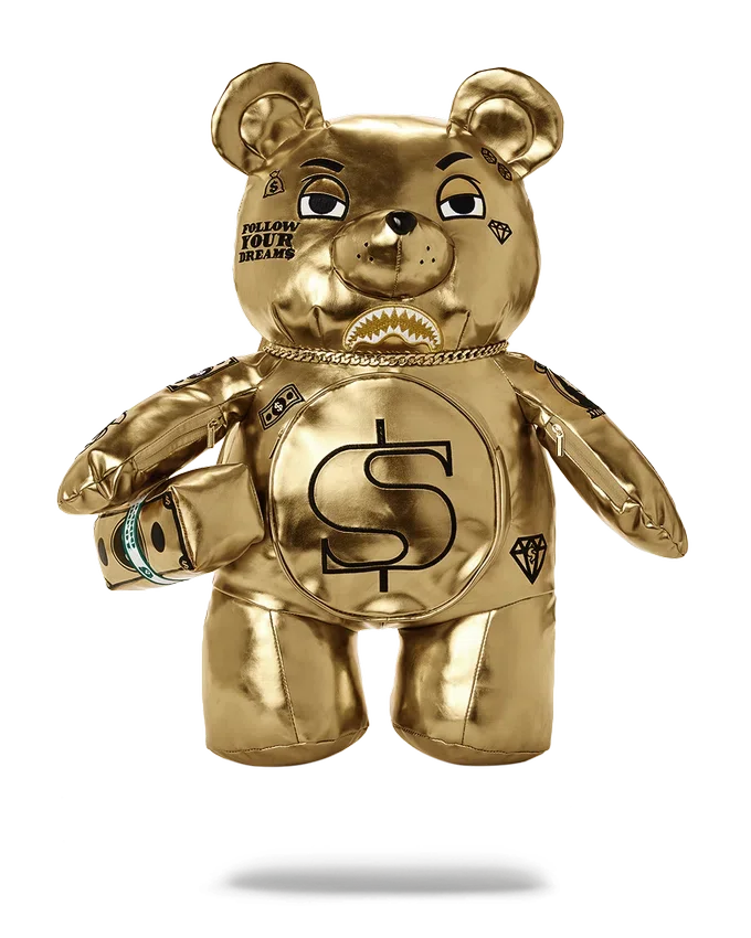 GOLD RUSH MONEYBEAR TEDDYBEAR BACKPACK