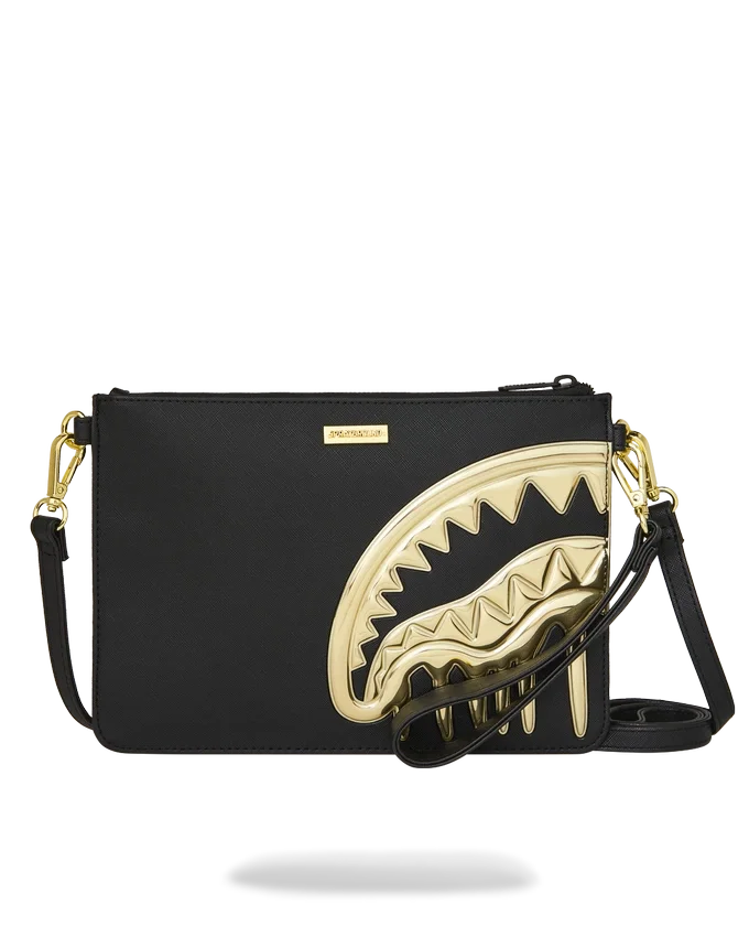 GOLDHEART SHARK DRIP CROSSOVER CLUTCH