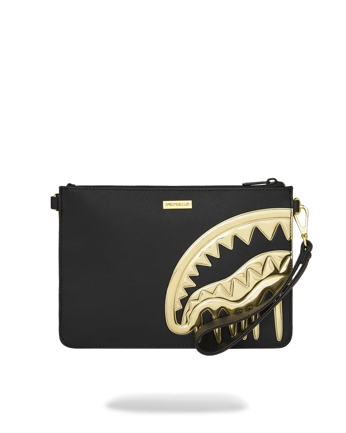 GOLDHEART SHARK DRIP CROSSOVER CLUTCH