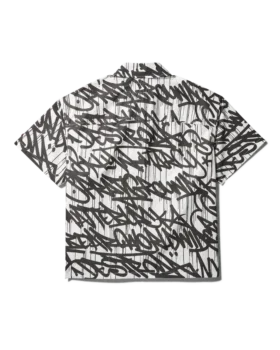 GRAFFITI SHORT SLEEVE BUTTON FRONT SHIRT