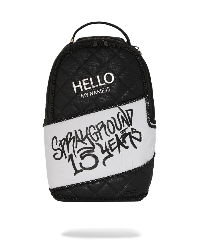 HELLO MY NAME IS 15 YEARS QUILTED BACKPACK (SUPER RARE)