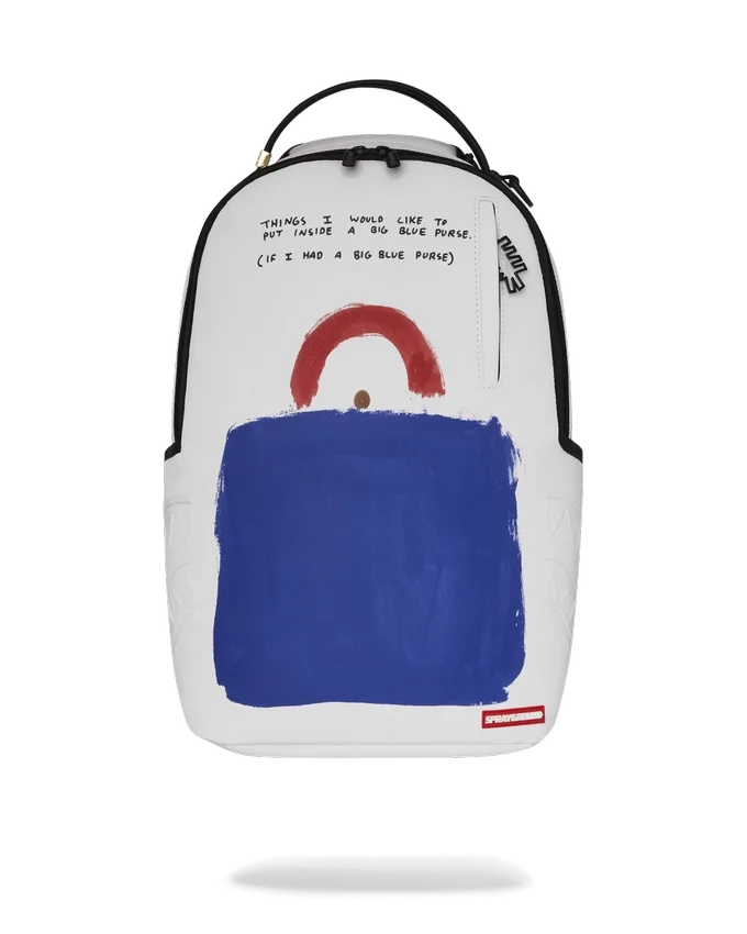 KEITH HARING BIG BLUE PURSE ART BACKPACK
