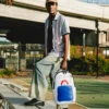 KEITH HARING BIG BLUE PURSE ART BACKPACK