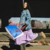 KEITH HARING THE BIG BLUE PURSE ART TOTE