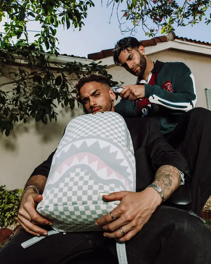 KNIT SHARKS IN PARIS IN CREAM DLX BACKPACK