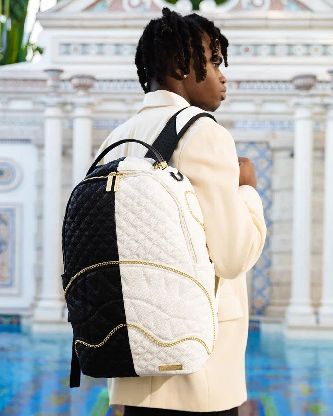 LEVELED UP SPLIT QUILT SHARK BACKPACK (DLXV)