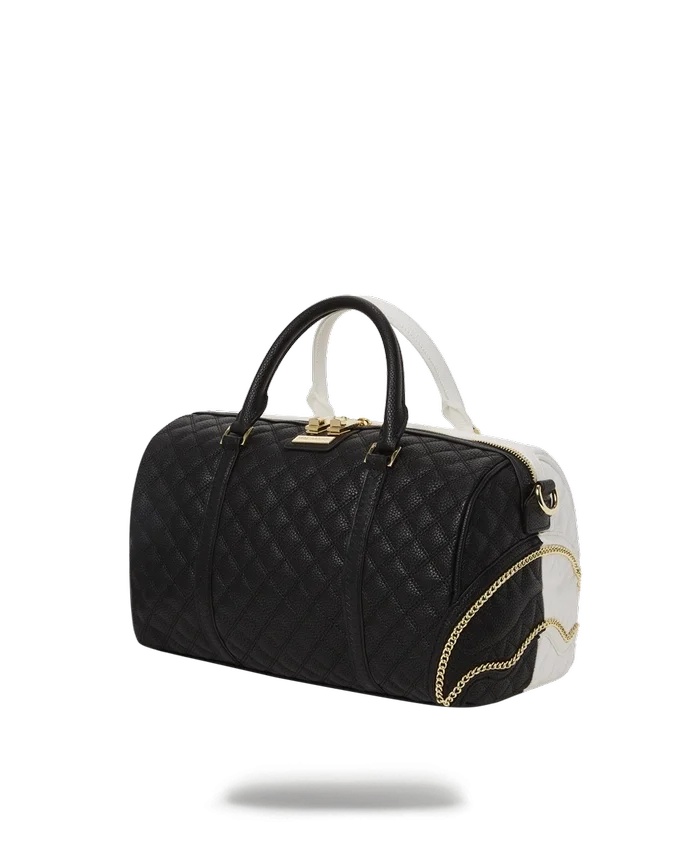 LEVELED UP SPLIT QUILT SHARK MINI DUFFLE