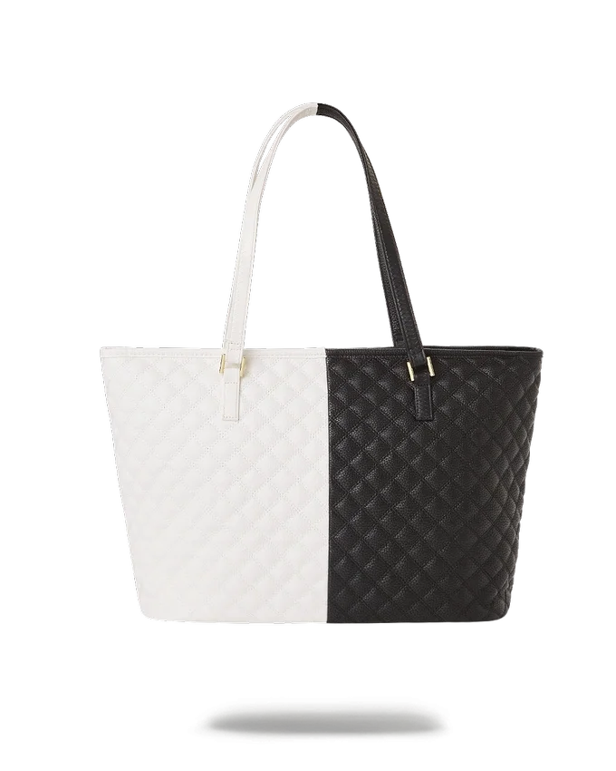 LEVELED UP SPLIT QUILT SHARK TOTE