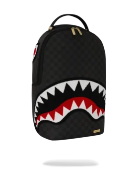 LIGHTS OUT SHARKS IN PARIS CHENILLE SHARK BACKPACK