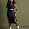 LONGUETTE SKIRT (BLACK)