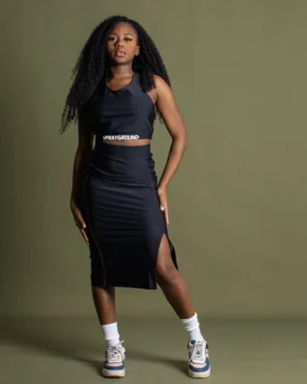 LONGUETTE SKIRT (BLACK)