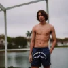 MIDNIGHT MAGIC SHARKS IN PARIS SWIM SHORTS