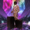 MOLDED SHARKITECTURE BLACK HARDSHELL CARRY-ON LUGGAGE