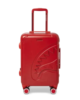 MOLDED SHARKITECTURE RED HARDSHELL CARRY-ON LUGGAGE