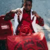 MONEY PATTERN BRICK DUFFLE