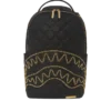 NOIR QUILT GOLD CHAIN SHARK BACKPACK (DLXV)