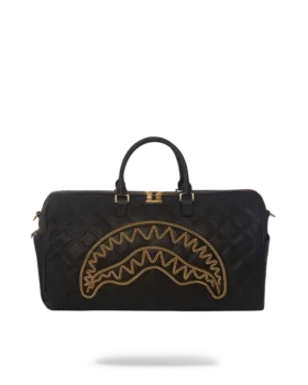 NOIR QUILT GOLD CHAIN SHARK DUFFLE