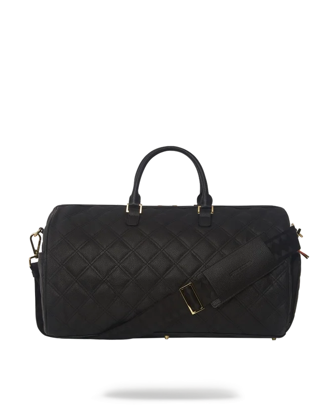 NOIR QUILT GOLD CHAIN SHARK DUFFLE