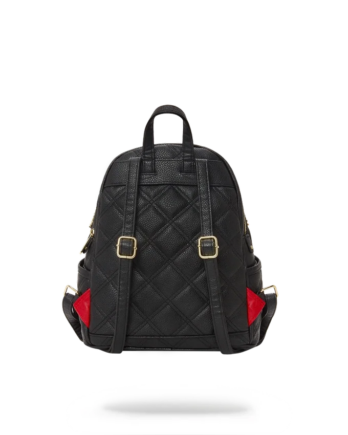 NOIR QUILT GOLD CHAIN SHARK SAVAGE BACKPACK