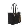 NOIR QUILT GOLD CHAIN SHARK TOTE