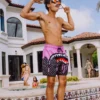 OCEAN DRIP CHECK SWIM SHORT